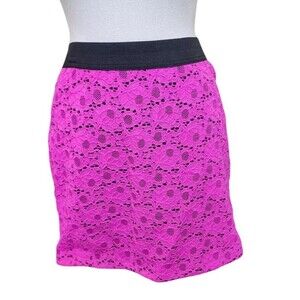 Candie's Pink Lace Miniskirt Lined Size Large